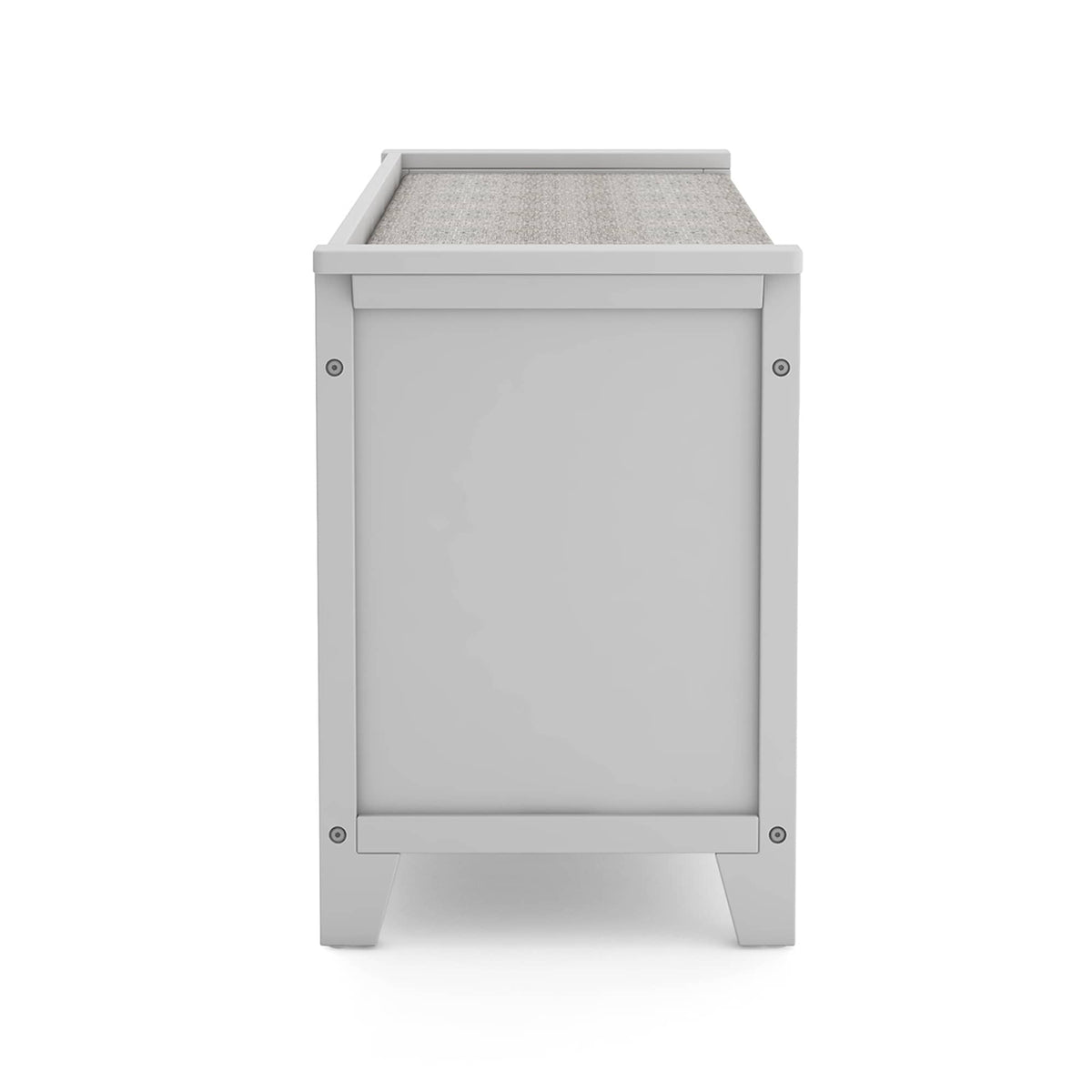 G76902 Martha Stewart Living and Learning Kids' Storage Bench Gray Side | Gray