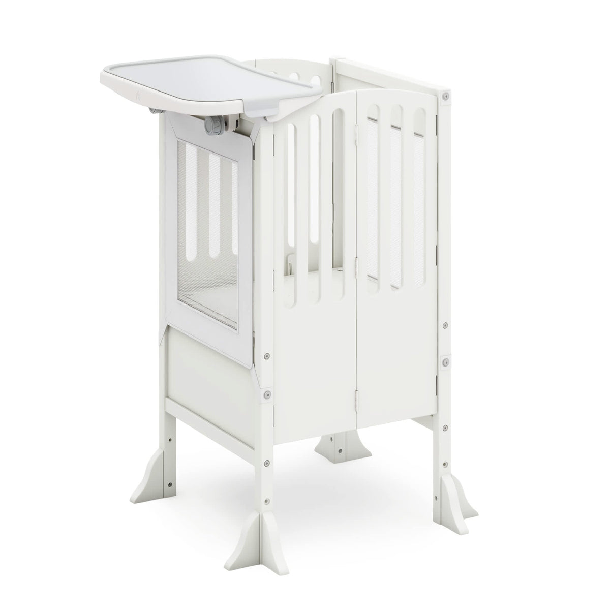 G97545 Contemporary Kitchen Helper and Tray Bundle Ivory | Ivory