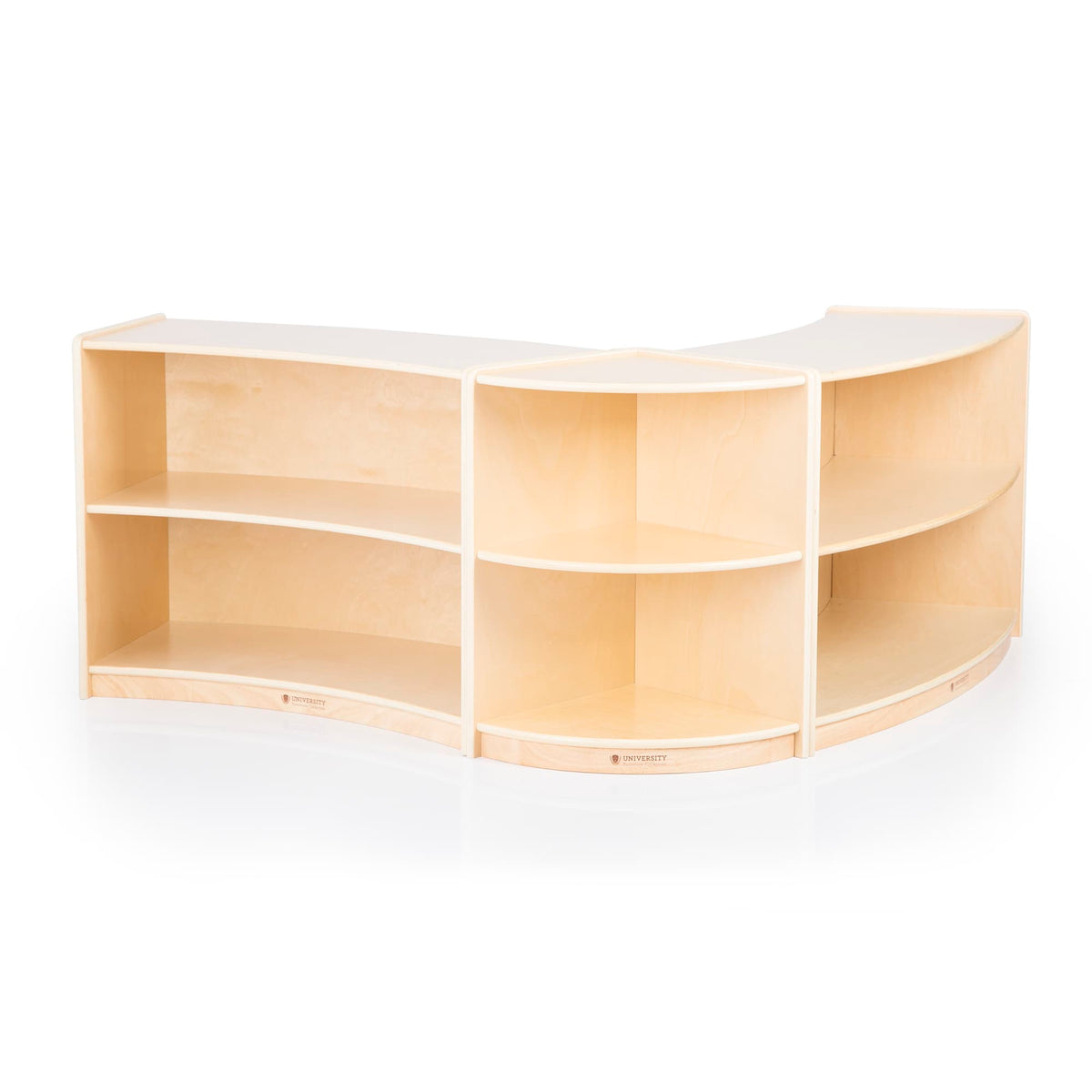 U42132 2-Shelf Right Curved Storage 24in Birch Plywood Group2