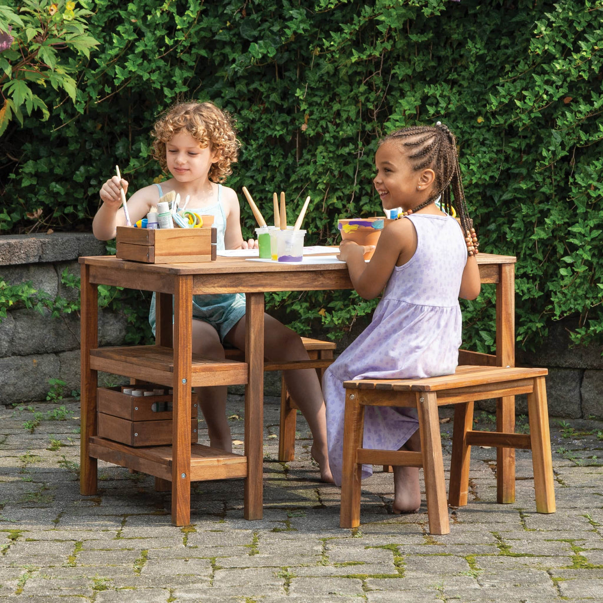 G78202 Martha Stewart Craft Table and Benches Lifestyle 2118 Main