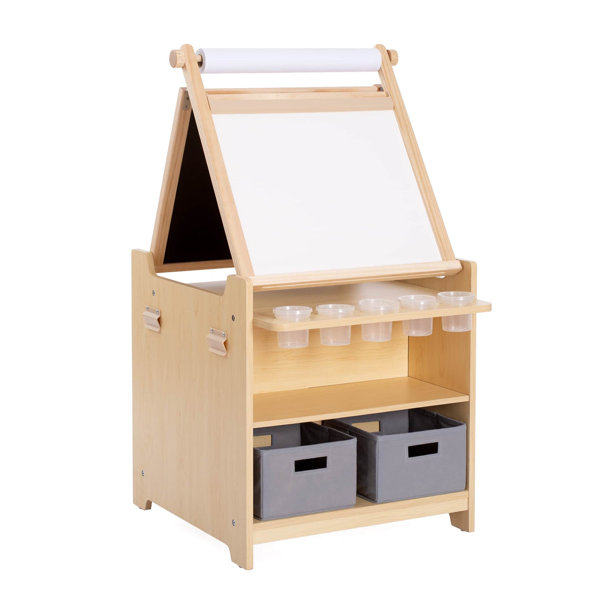 G51091 Desk to Easel Art Cart Natural Silo 1 Config 1A | Natural