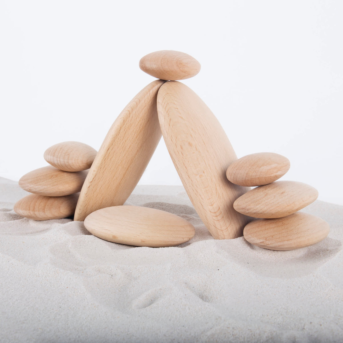 G6771 Wooden Stackers River Stones 1