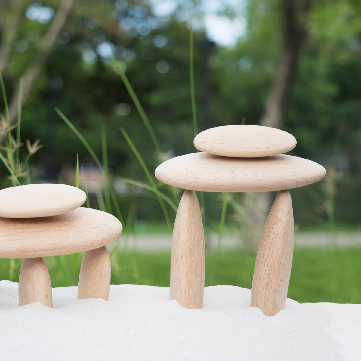 G6771 Wooden Stackers River Stones 11