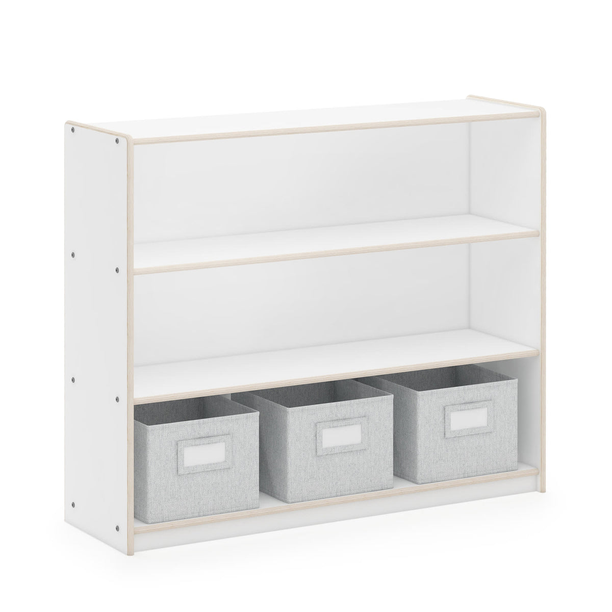 G80214 EdQ Essentials Three Shelf Open Storage White Main-1 | White