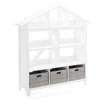 G76807 Martha Stewart Living and Learning Kids' Dollhouse Bookcase White Main | Linen White