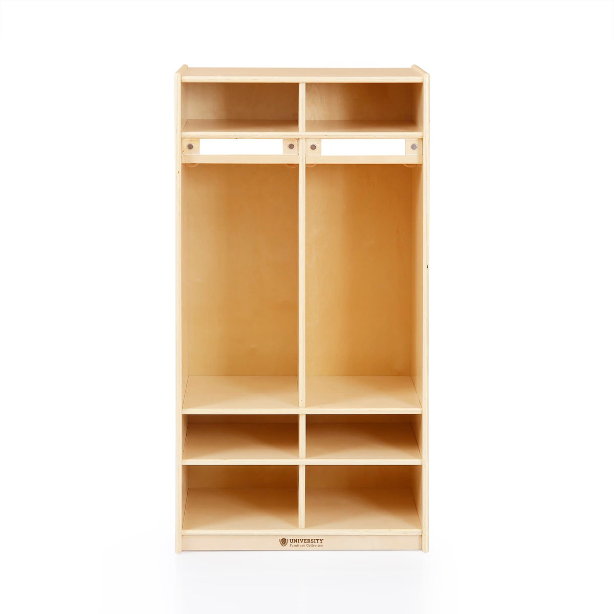 U12102 2 Section Locker Birch Plywood Front