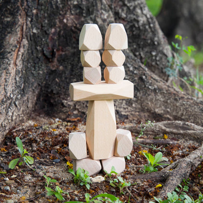 G6772 Wooden Stackers Standing Stones 5