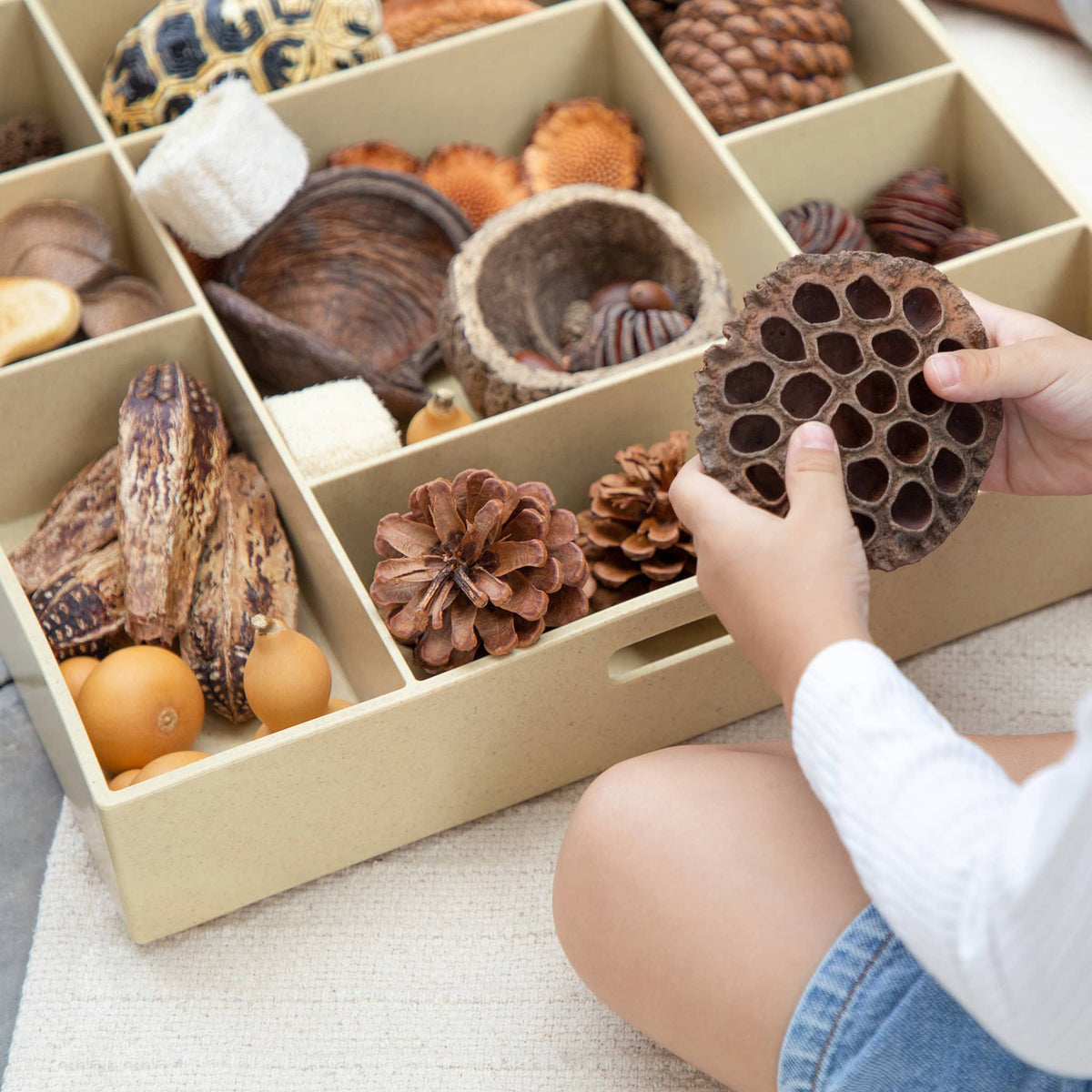 300578 Loose Parts Stackable Tray Poly Lifestyle 1 | Natural