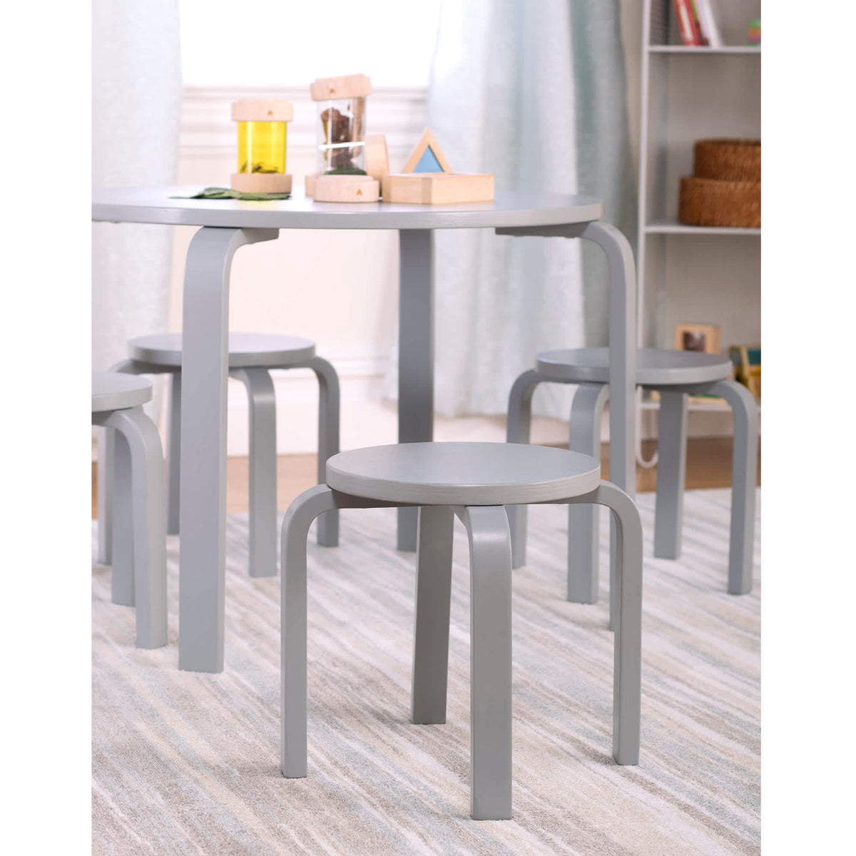 G81047 Nordic Table and Chairs Environmental Chair | Gray