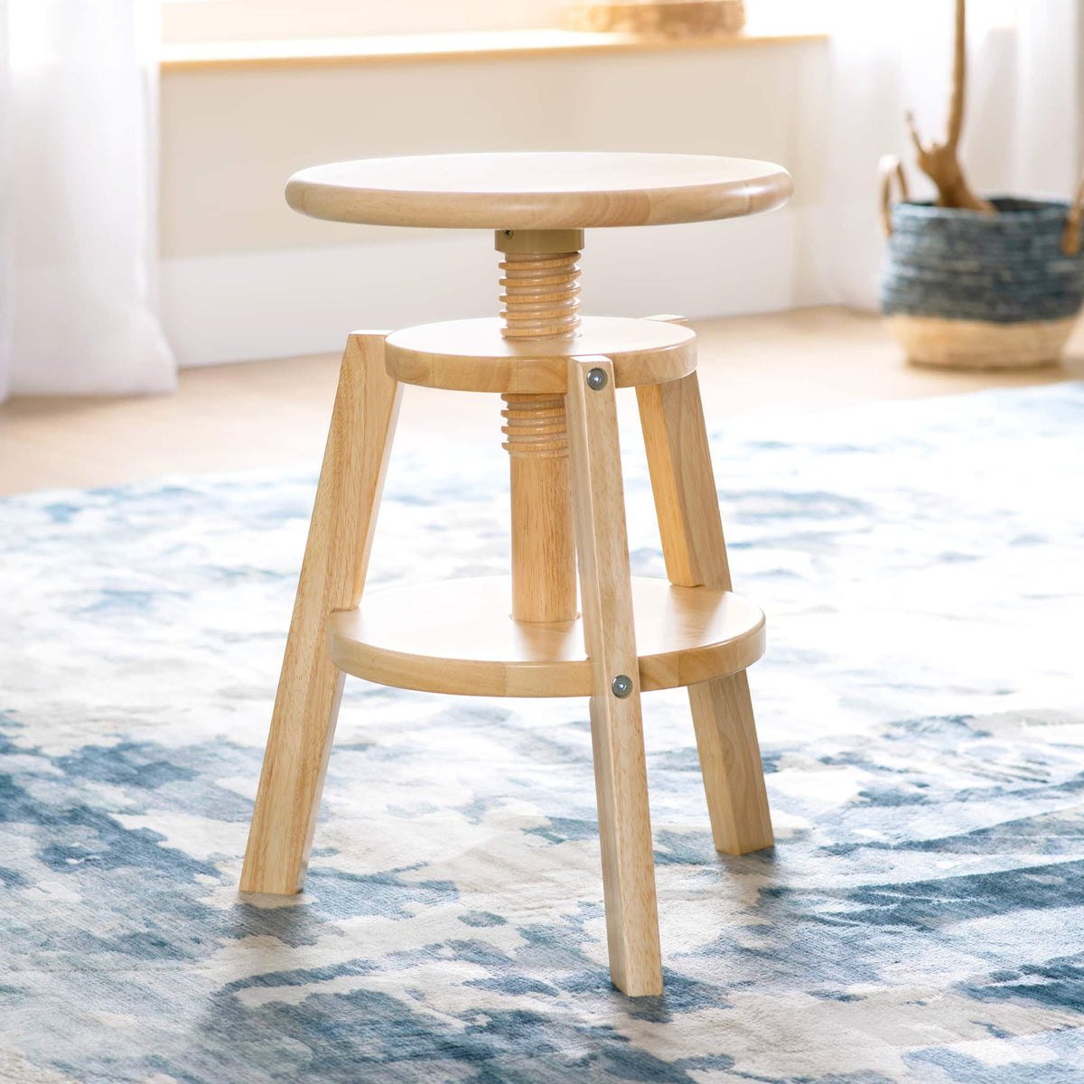 G51094 G51097 Adjustable Drafting Stool Natural Env 3492 | Natural