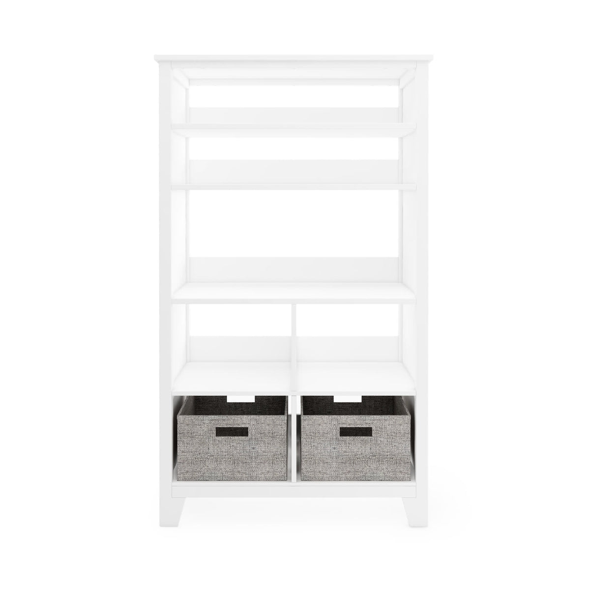 G76805 Martha Stewart Living and Learning Kids' Tall Bookcase White Front | Linen White