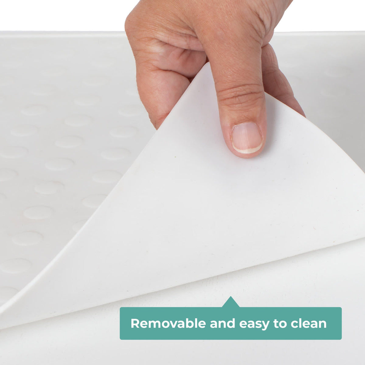 G97406 Contemporary Kitchen Helper Double White Mat | White