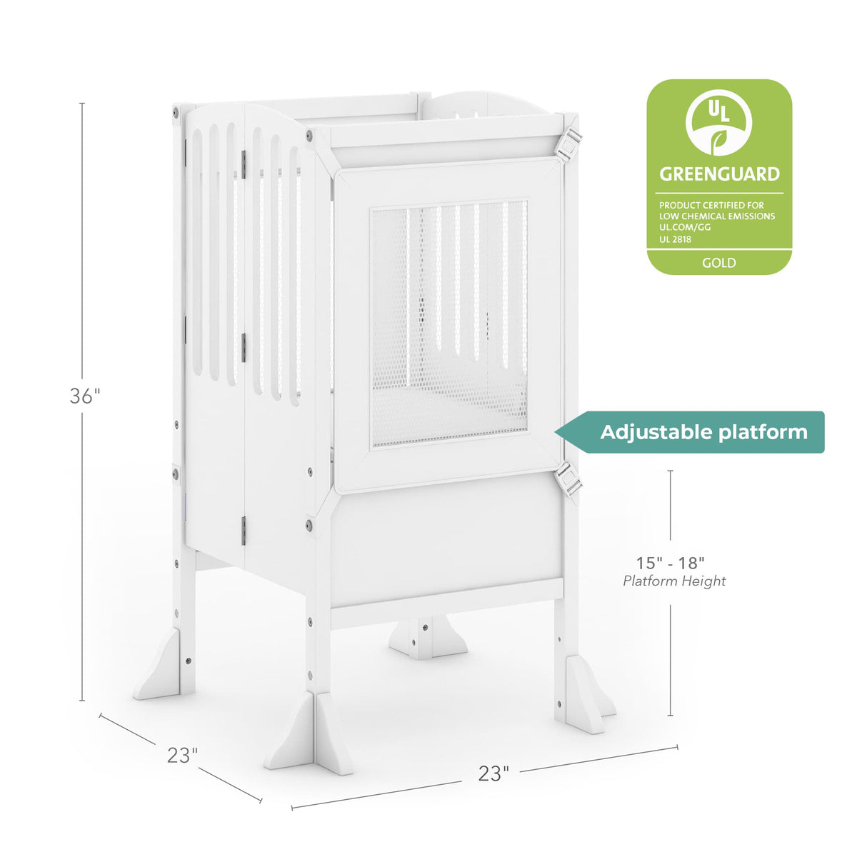 G97329 Contemporary Kitchen Helper White Dimension Greenguard | White