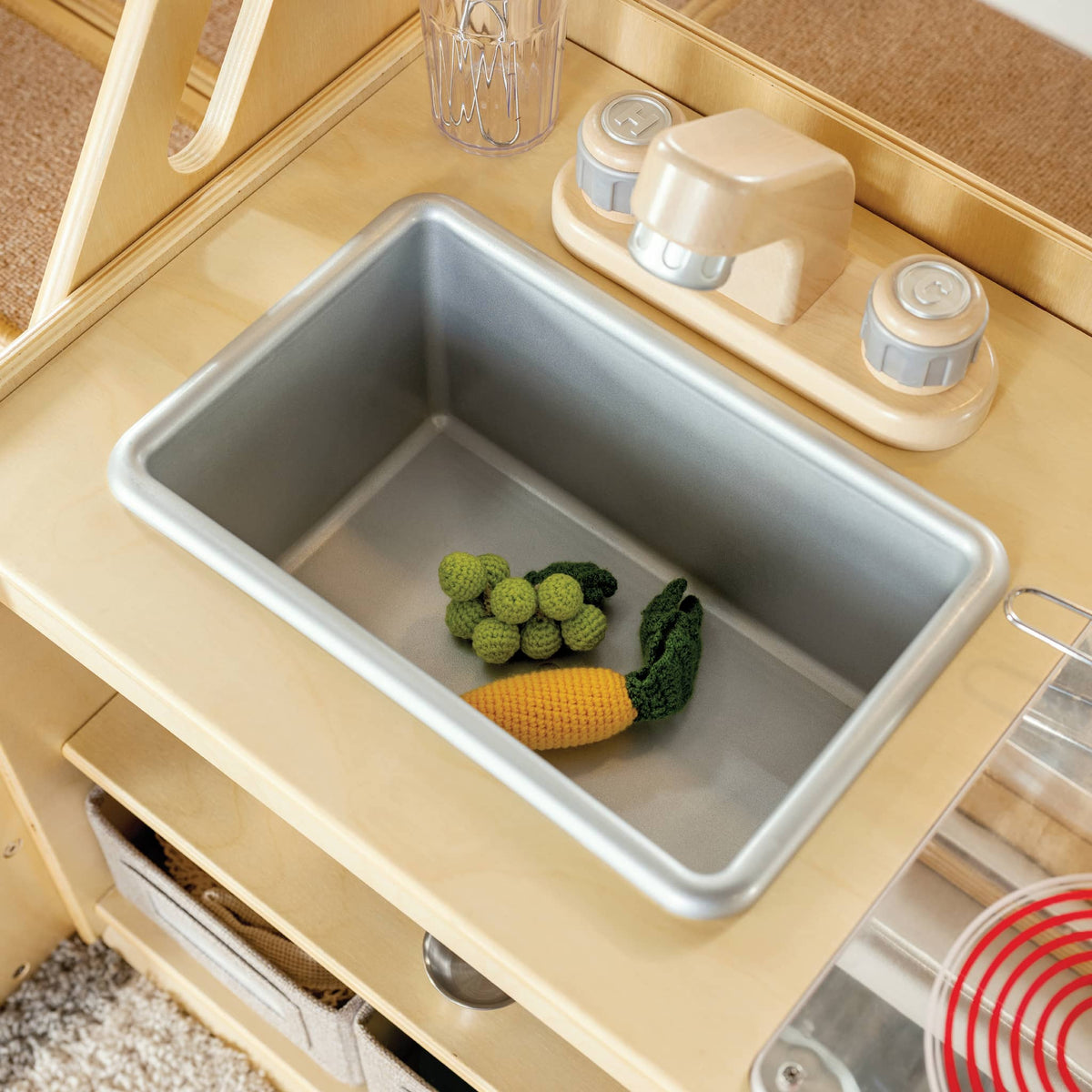G97110 EdQ Toddler Kitchen Loft Natural Env 6984 | Natural