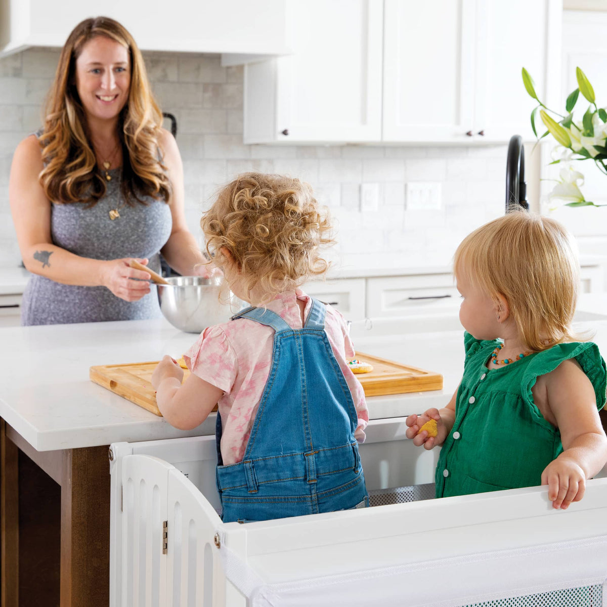 G97406 Contemporary Kitchen Helper Double White Lifestyle 3 | White