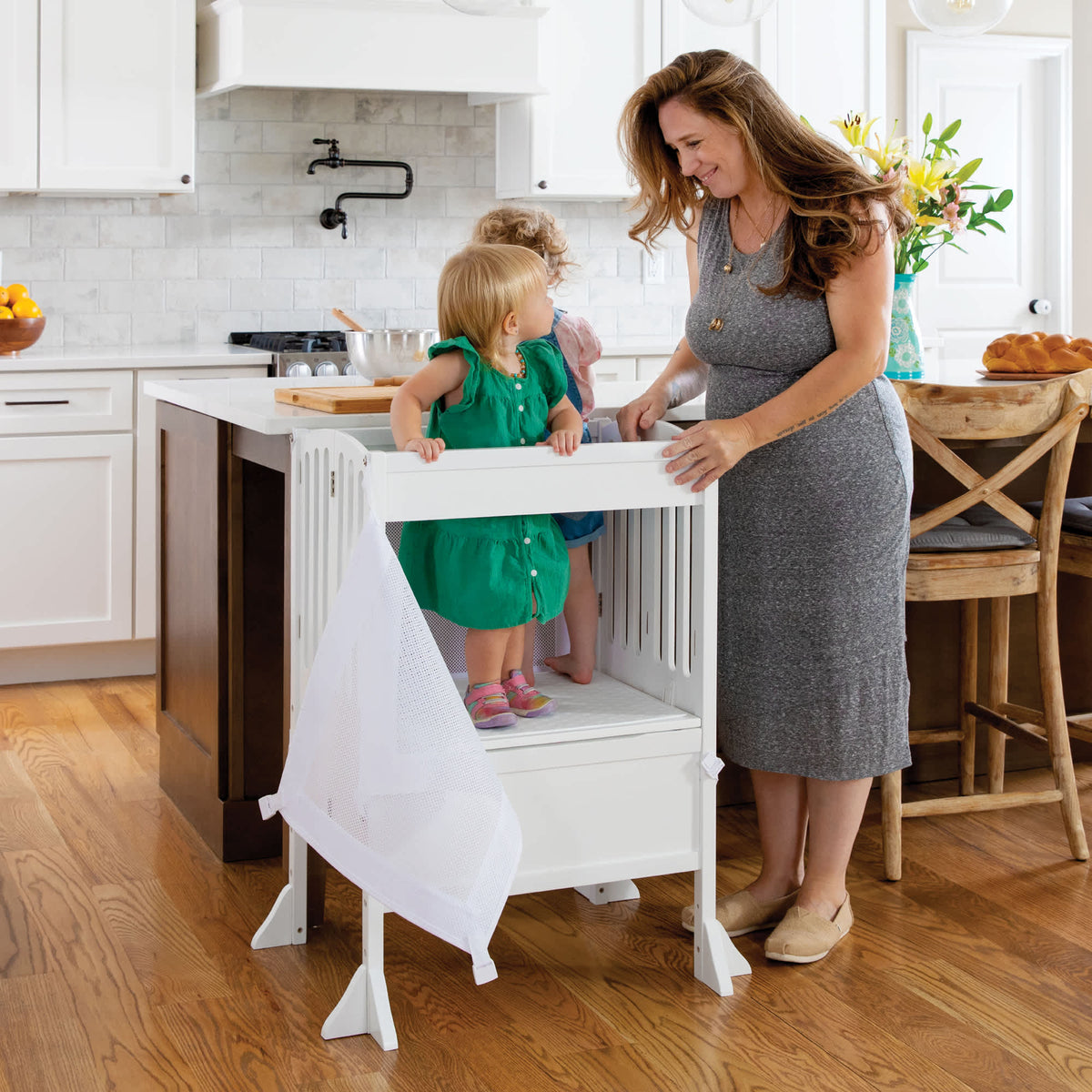 G97406 Contemporary Kitchen Helper Double White Lifestyle 2 | White