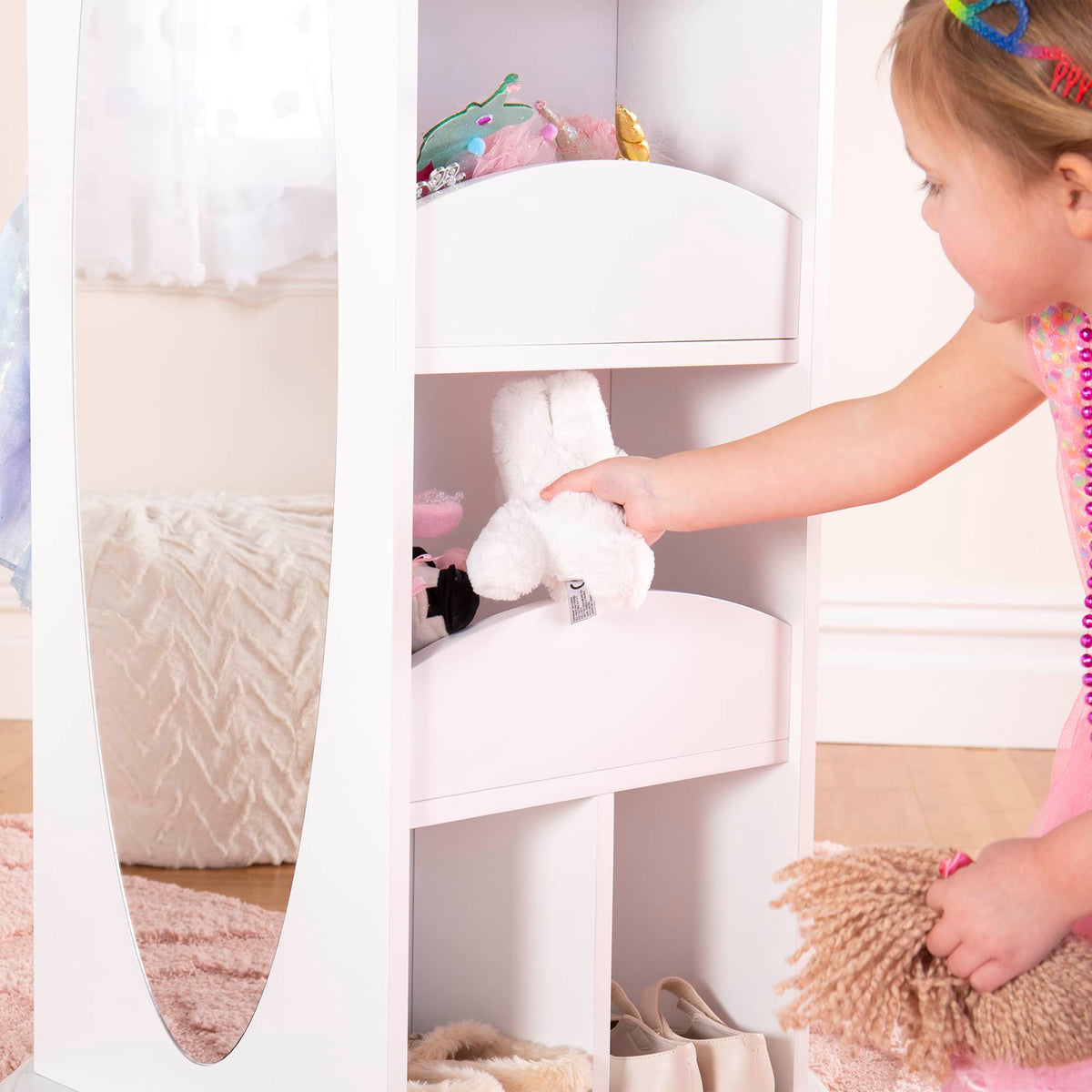 G99300 Rotating Dress Up Storage White Lifestyle 6 | White
