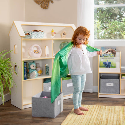 G80229 EdQ Dollhouse Bookcase White Lifestyles 0712 | White
